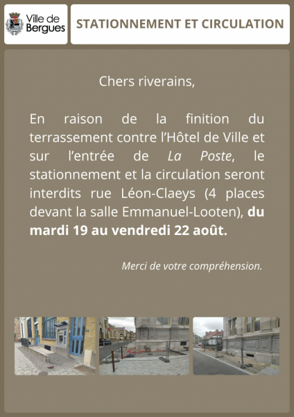 Flyer -Travaux rue Léon-Claeys